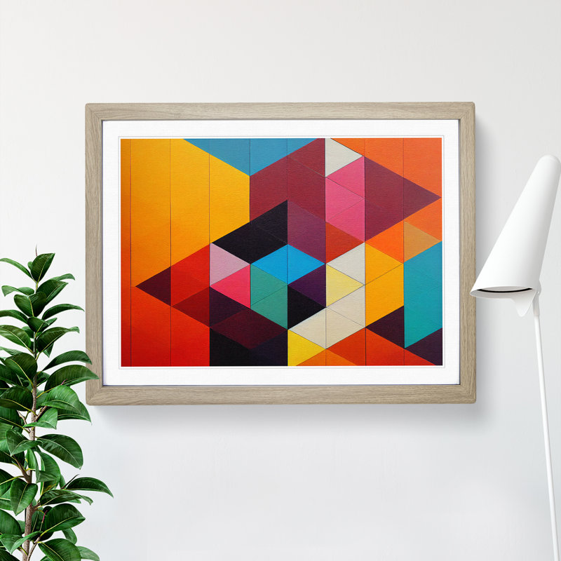 Unimaginable Abstract Art - Framed Print, 46cm H x 64cm W x 2cm D, Oak Framed