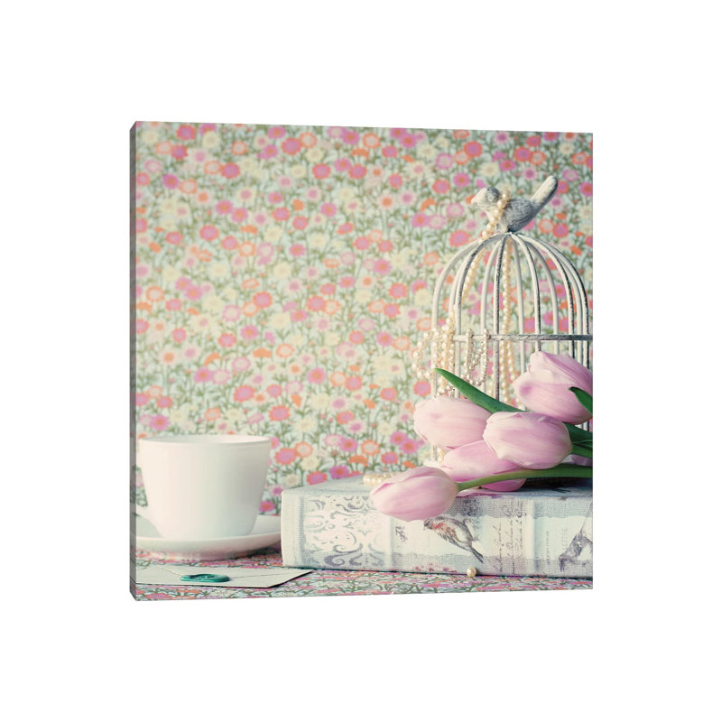 A Little Letter For You by Caroline Mint - Print on Canvas, Wrapped Canvas, 30.48 cm H x 30.48 cm W