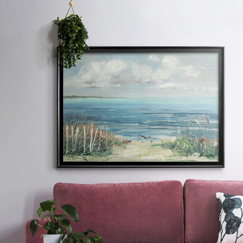 " Lively Cove " Print, 30" H x 44" W x 1.5" D, Black