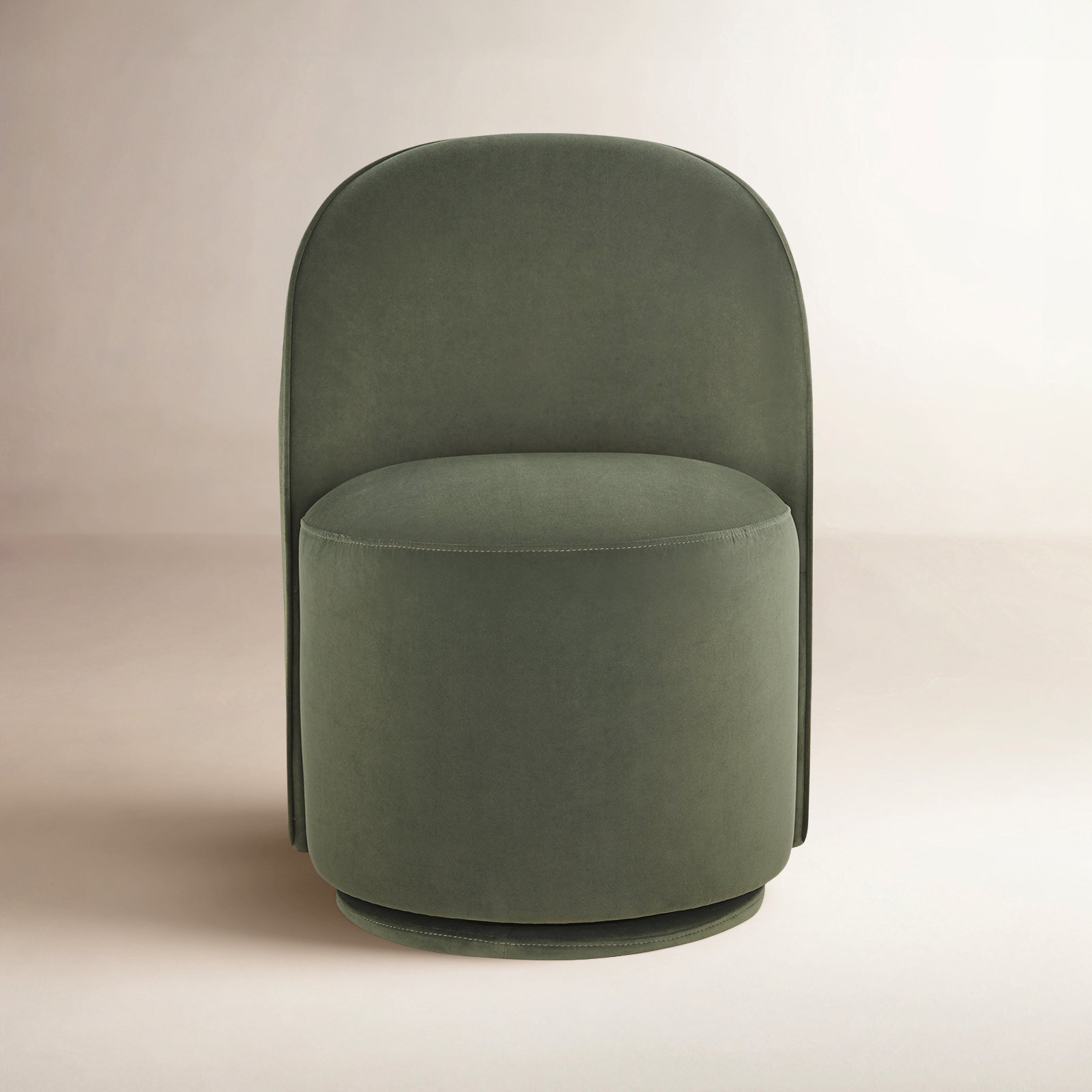 Sharlene Swivel Side Chair, Soren Olivine Performance Velvet