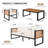 4-Piece Patio Conversation Set with Weather-Resistant Polyester Cushions for Backyard, Deck & Poolside Relaxation-1202086074