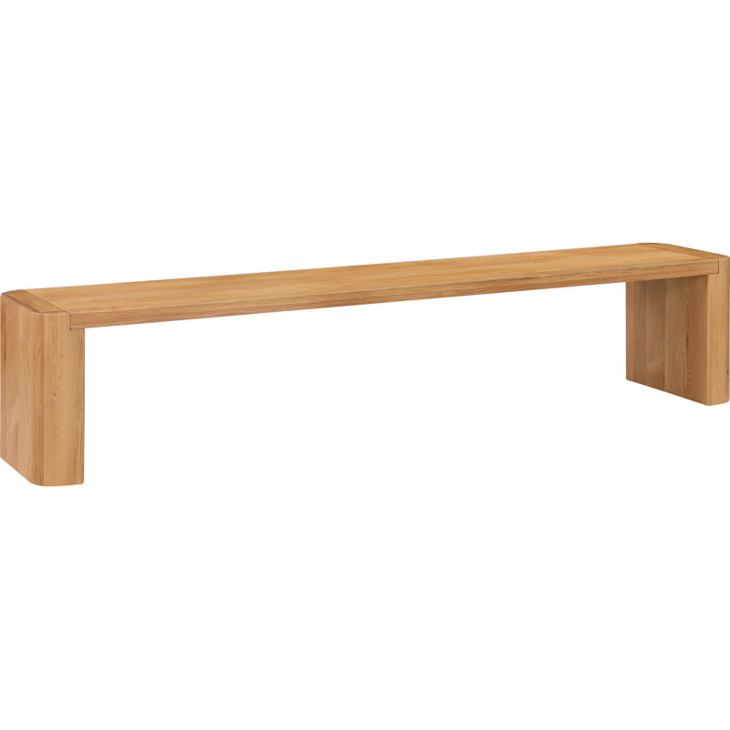 Banc en bois massif Channing 62 "-82", H 17 po x l 82 po x P 16 po, Naturel