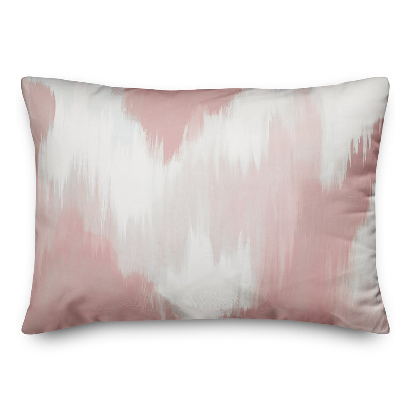 Coussin décoratif à motif abstrait, Rose