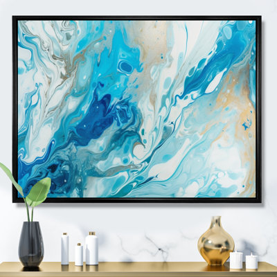 Bleu et blanc embrassant l'inconnu I - reproduction sur toile