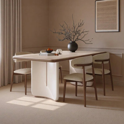 Modern minimalist rectangular dining table