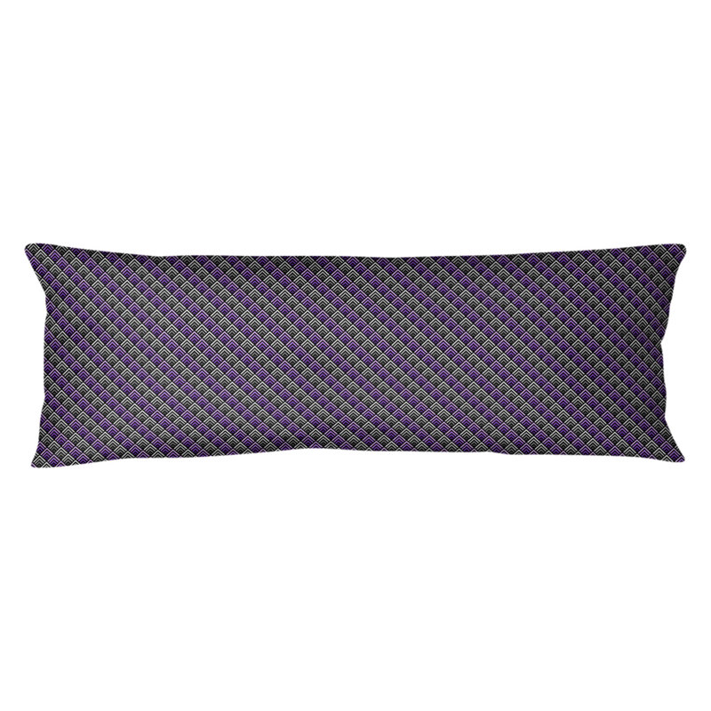 Coussin géométrique, Bourre en polyester, Mauve