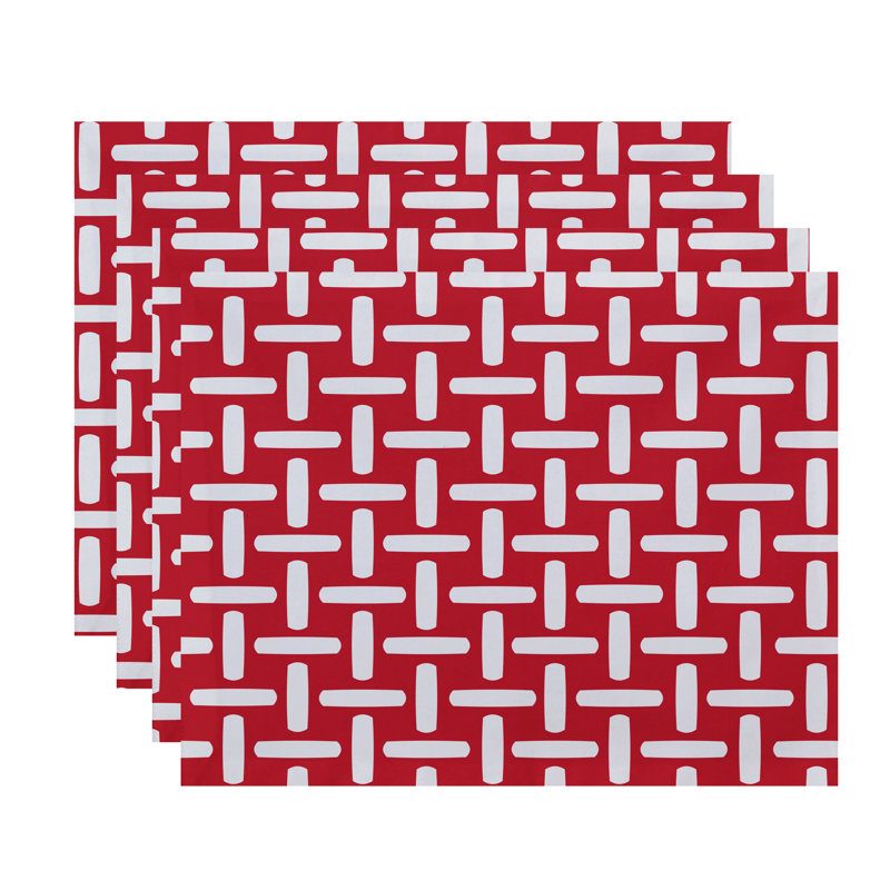 Ensemble de napperons 4 pièces Kuse, Corail