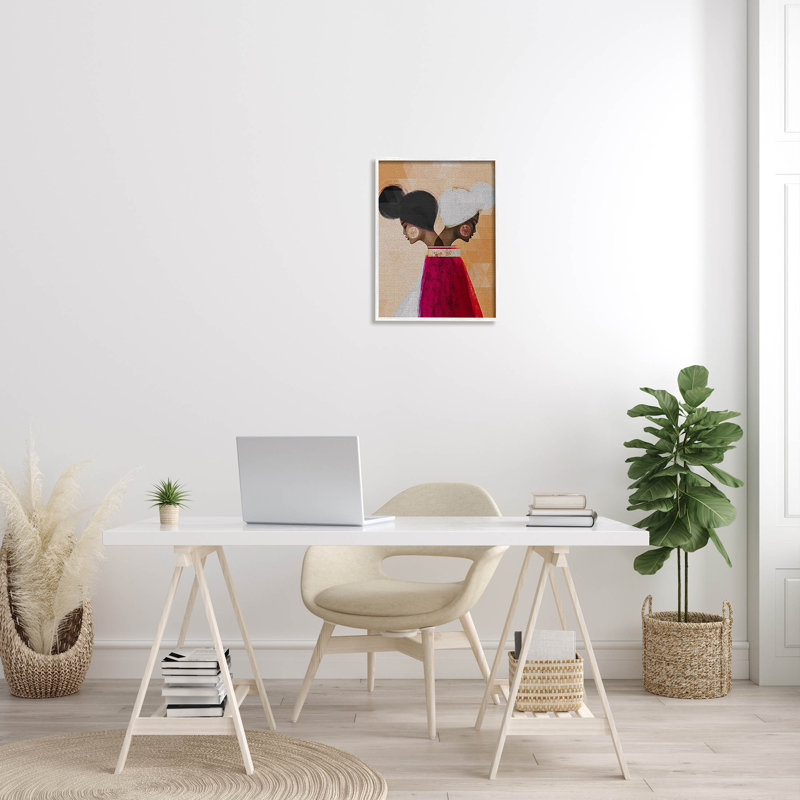 Art moderne, estampe numérique encadrée par Erin K. Robinson, H 20 po x l 16 po x P 1,5 po, Cadre photo blanc