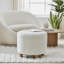 Tabouret rond crème