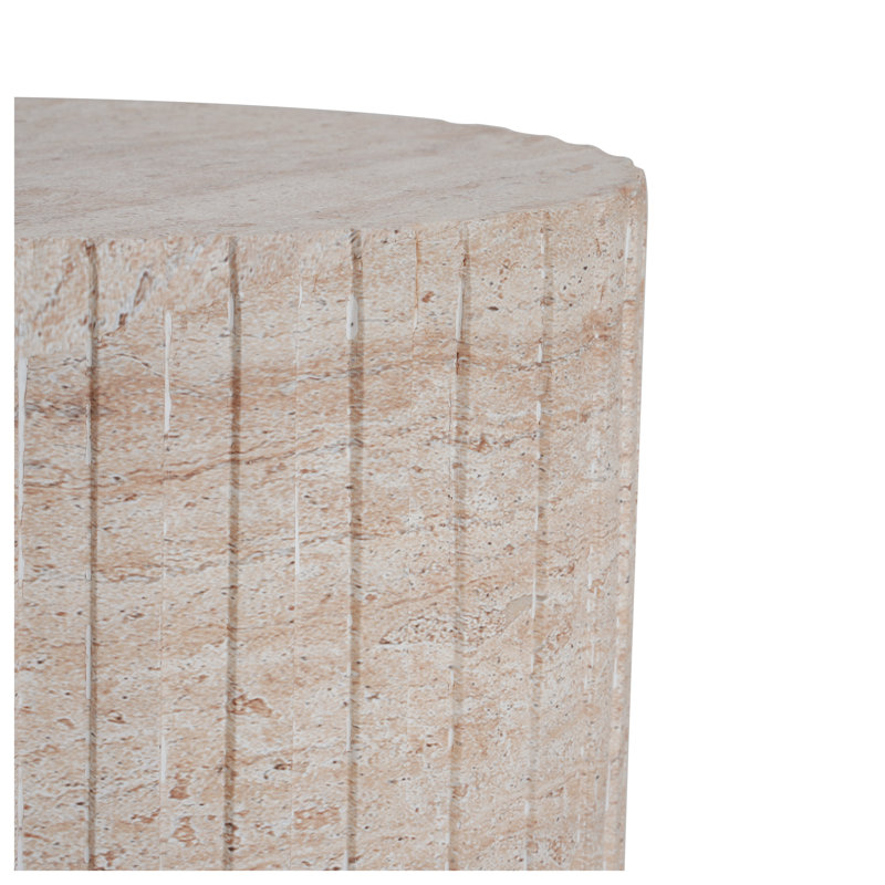 Table d'appoint carrée en béton Travertine
