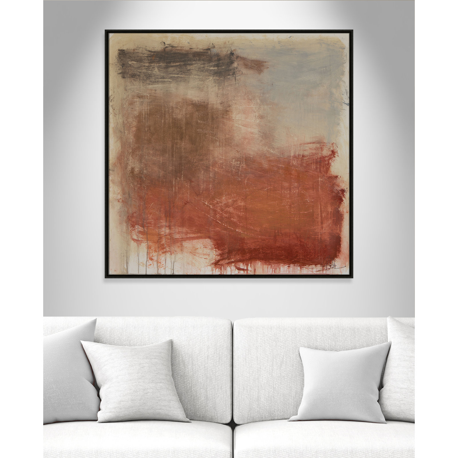 Colin "Autumn Over The Riviera" Print, 41.5" H x 41.5" W, Espresso