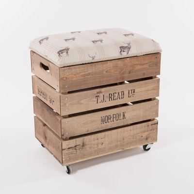Caviness Upholstered Counter Stool with Solid Wood Frame