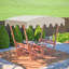 Ensemble de table de pique-nique et de banc d'extérieur en bois massif imperméable avec auvent amovible - Convient aux patios, aux jardins, aux terrasses, aux parcs et aux plages