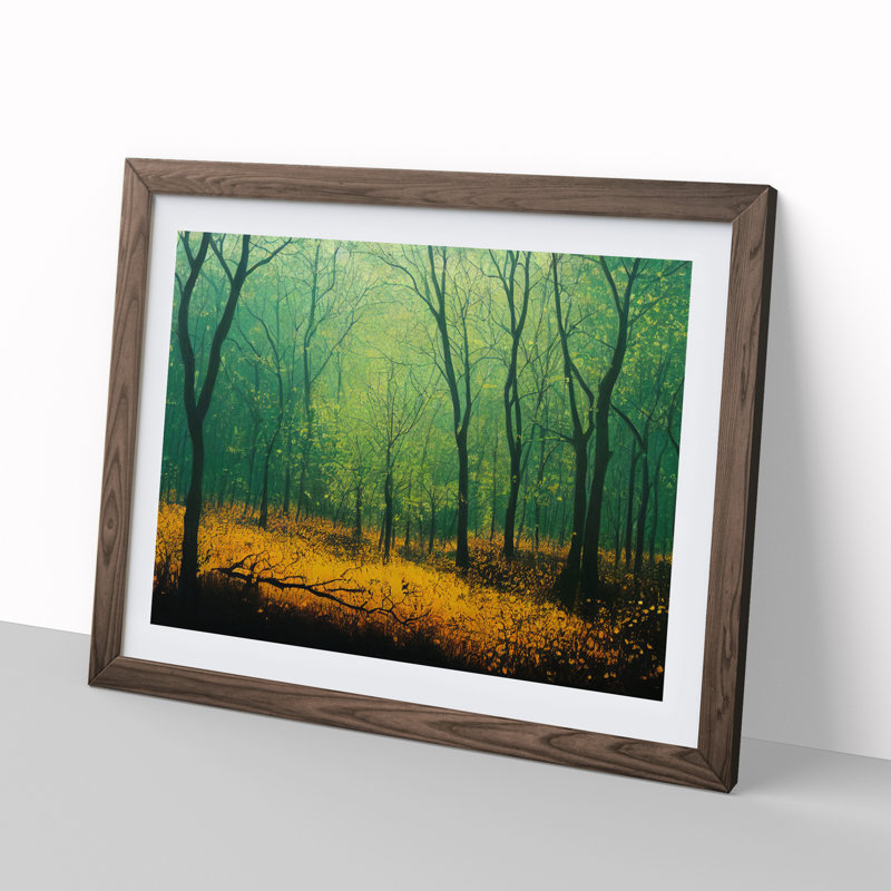 Sweet Spring Forest - Framed Print, 46cm H x 64cm W x 2cm D, Brown