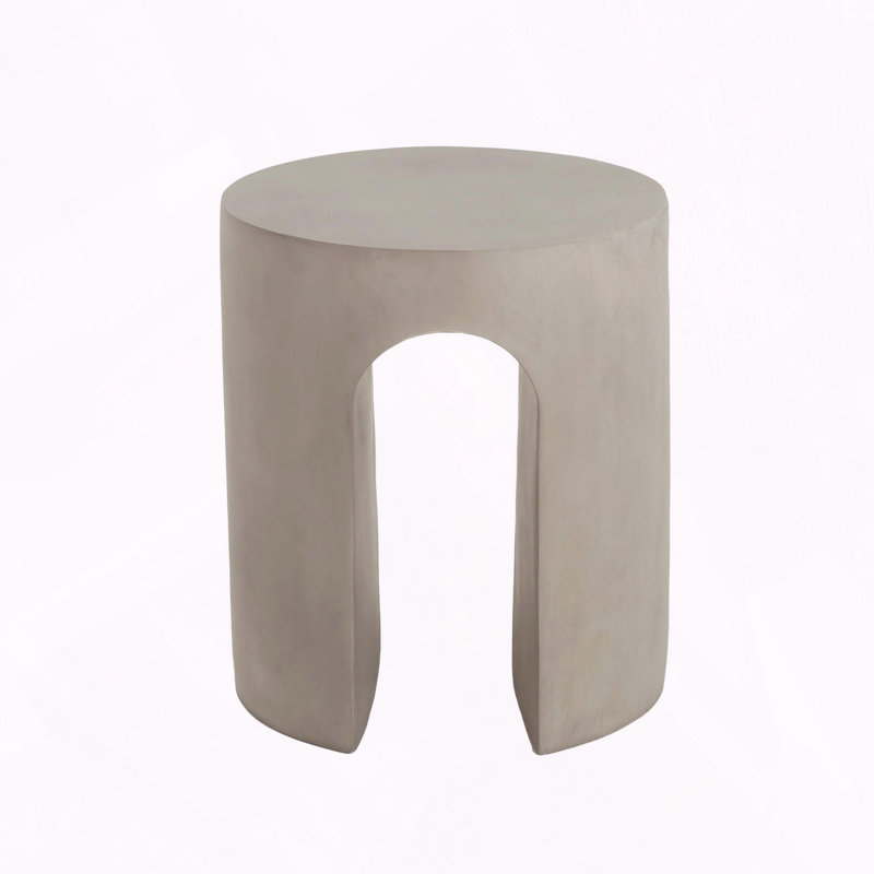 Table d'appoint pratique d'extérieur en U MGO, Gris
