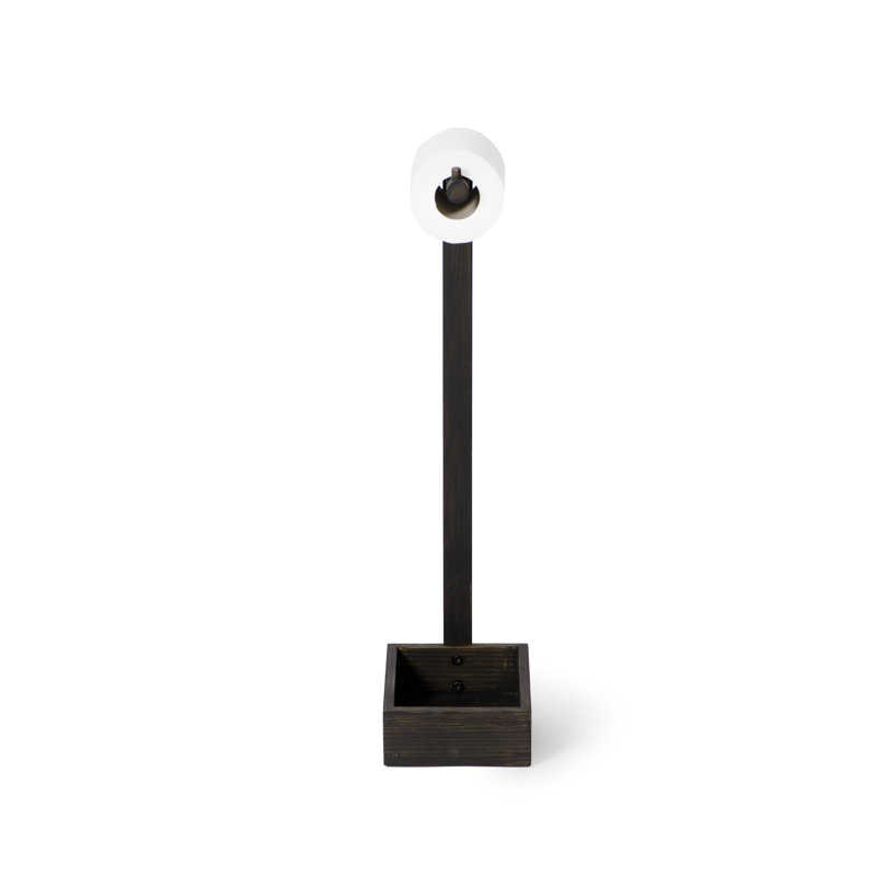 Ashford Free Standing Toilet Paper Holder, Oak