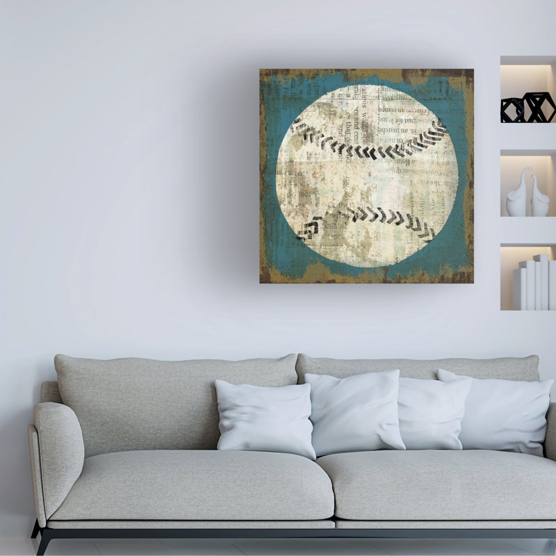 «Ball I on Blue» par Michael Mullan, impression sur toile tendue, H 35 po x l 35 po x P 2 po
