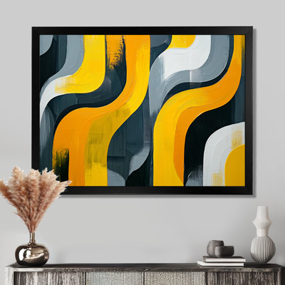 Art mural ombré jaune et gris Urban Jazz Note III - Abstract Still Lifes