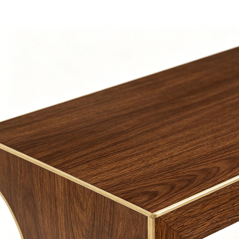 Console en bois massif American Light Luxury, 31.9" H x 51.2" W x 14.6" D, Brown, Brown, Brown