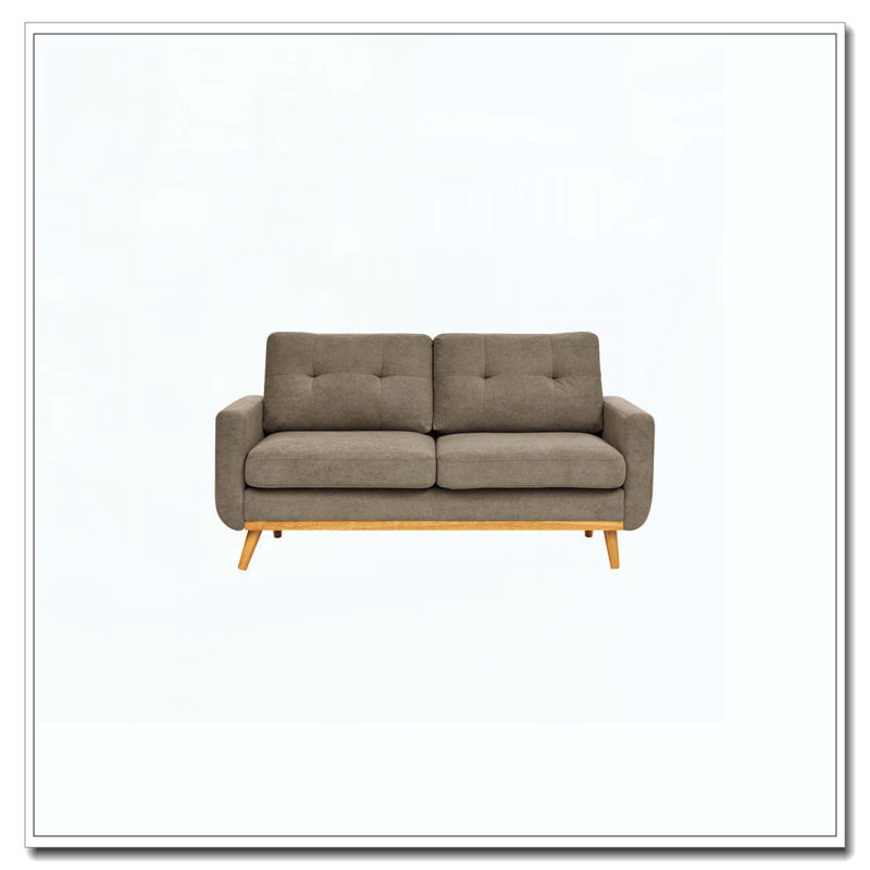 Canapé capitonné 67,7 po de largeur Mid-Century, Kaki