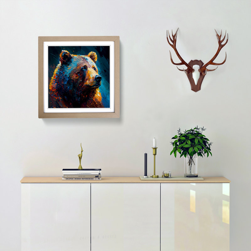 Single Picture Frame Print on Wood, Oak