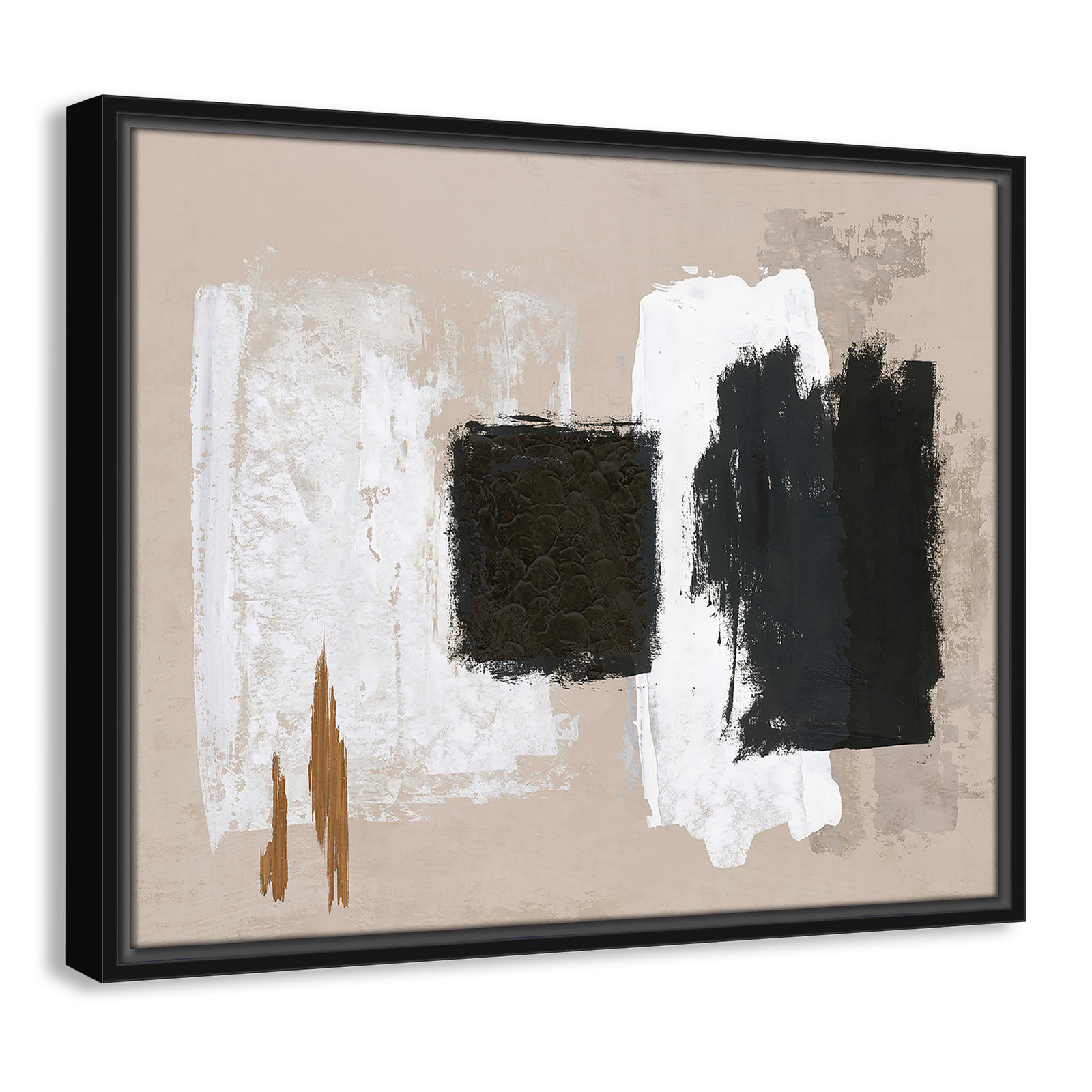Imone "Golden Slate" Painting, Black, 17.5" H x 21.5" W