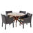 Pifer 4 - Person Acacia Solid Wood Patio Dining Set Round Table