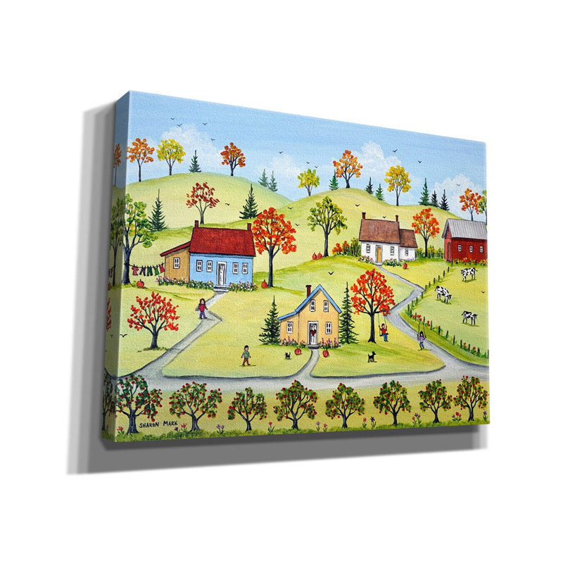 «Avana Appleville On Canvas» par Sharon Mark, reproduction, H 12 po x l 16 po x P 0,75 po