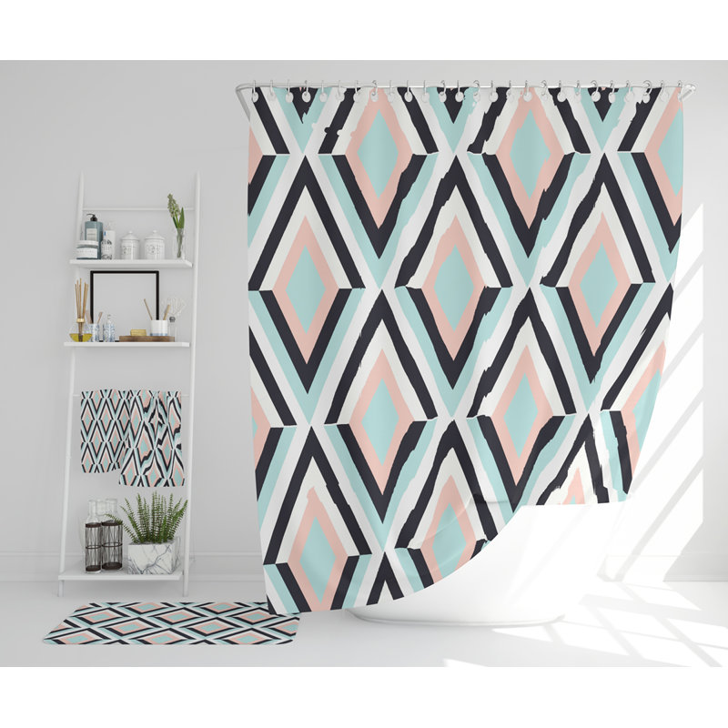 Nerene Polyester Shower Curtain Set