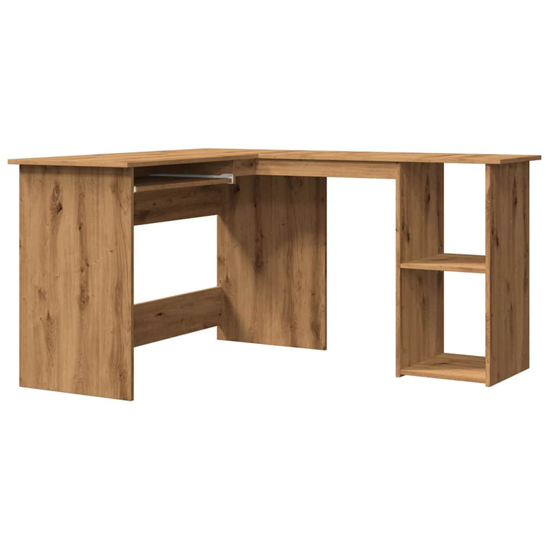 Corliss Corner Desk Computer Desk Study L-shaped Desk Table Engineered Wood, Artisan Oak