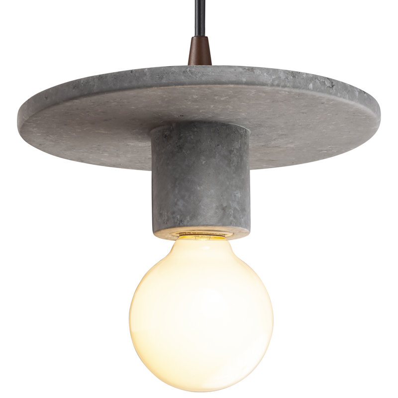 Luminaire suspendu à 1 lumière Leni, Béton, Bronze foncé