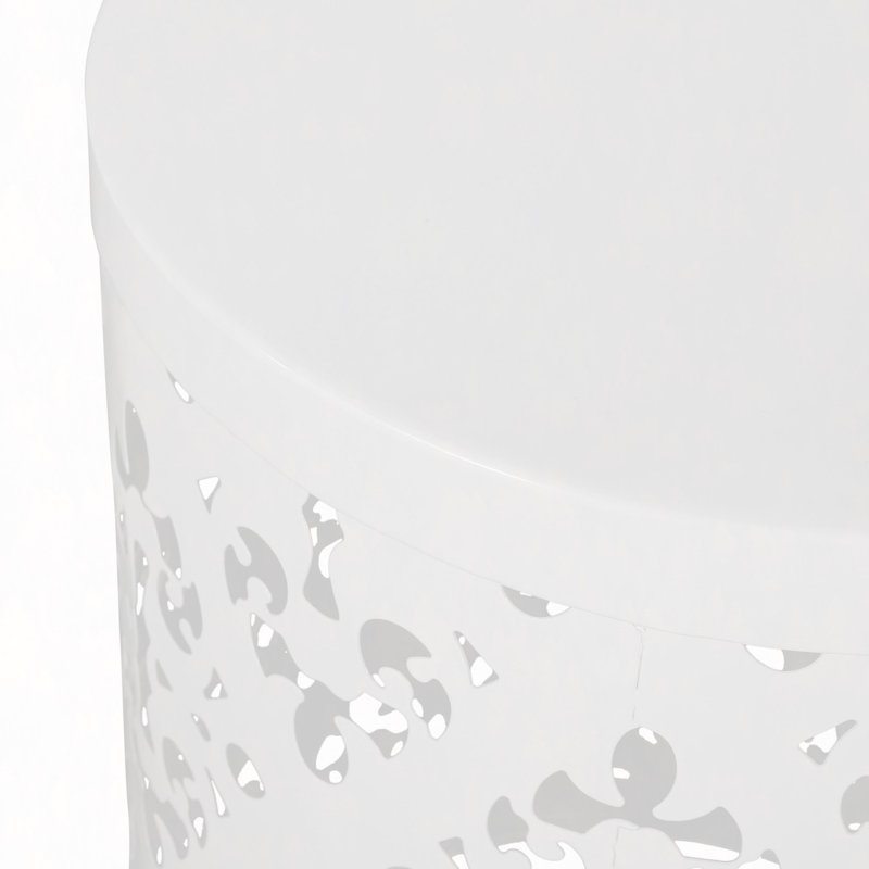 Table de bout en métal S / 2, Blanc