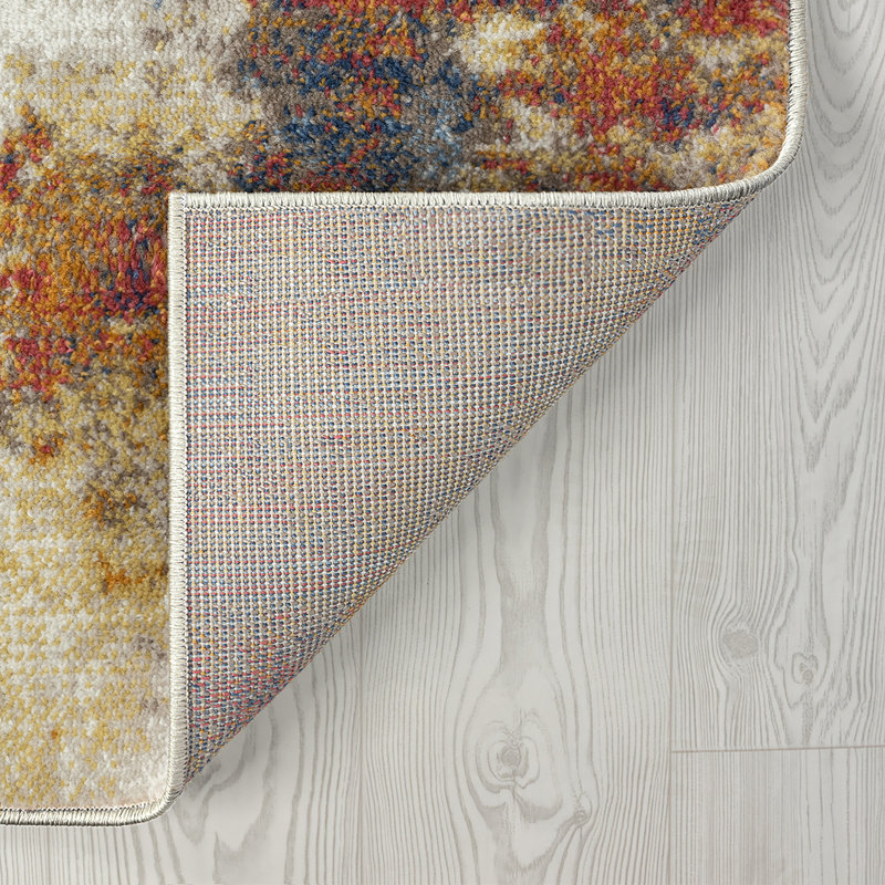 Tapis contemporain contemporain, multicolore, Rectangle 7 pi 11 po x 10 pi 3 po
