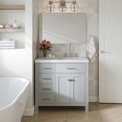Macnair 8_ARIEL Bristol Single Sink Bathroom Vanity with Carrara White Quartz