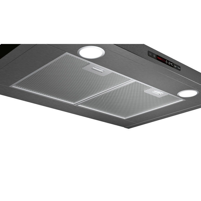 36" 800 Series 600 CFM Ducted Wall Mount Range Hood in Black Stainless Steel, 30"