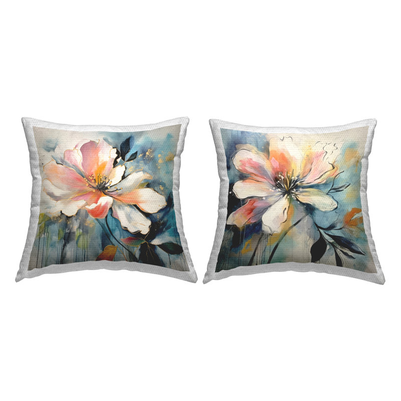Floral Outdoor Throw Pillow