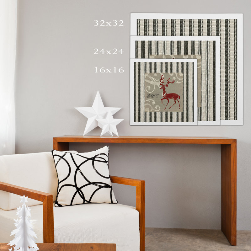 « en toile jute cerf », impression sur toile tendue, H 16 po x l 16 po x P 1,5 po, Toile tendue