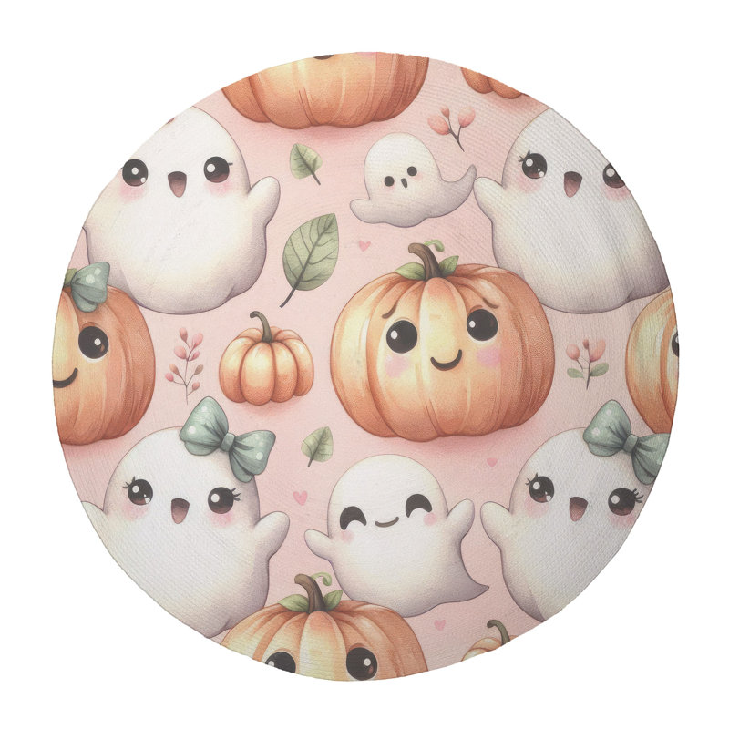 Tapis tressé Spooky Patch Companions, Rond 5 pi