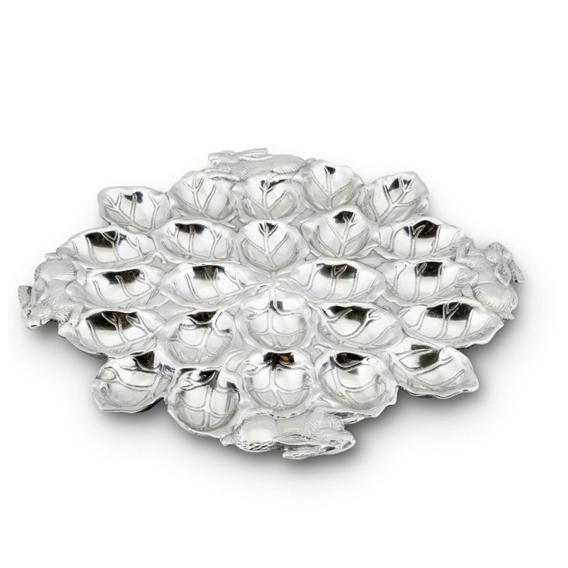 Arthur Court Aluminum Bunny Egg Platter