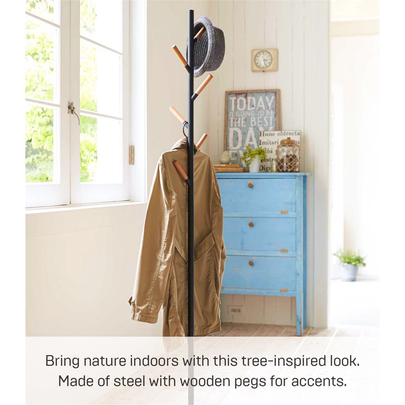 Jaeci Steel Freestanding 6 - Hook Coat Rack