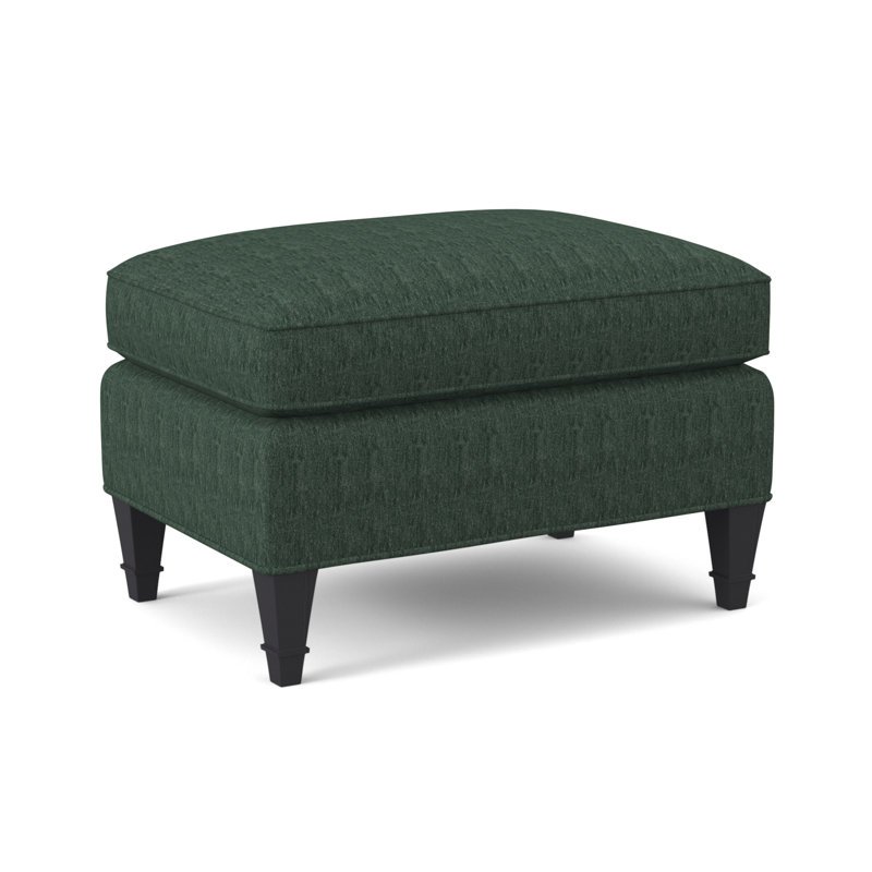 Everton Ottoman, Venice Linen, Vintage Ebony