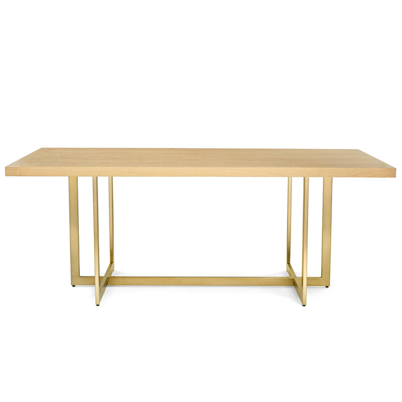 84"L Rectangle Dining Table, Gold