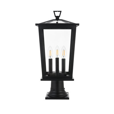 Lampadaire d'extérieur 9,5 pouces noir Deidra