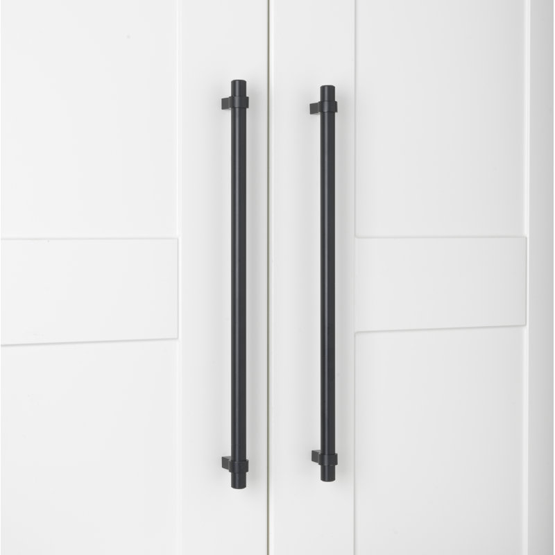 GlideRite 9 in. (228mm) Center to Center Solid Bar Pull, Matte Black