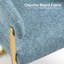 56CM Wide Modern Metal Frame Chenille Upholstered Armchair Dining chair-217509932