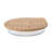 Delight King Rectangle High Borosilicate Glass, Bamboo 2 Piece Baker Bakeware Set