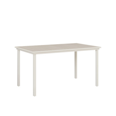 Berlin Gardens Vida Aluminum Top With Matte White Base 73″ Bar Table