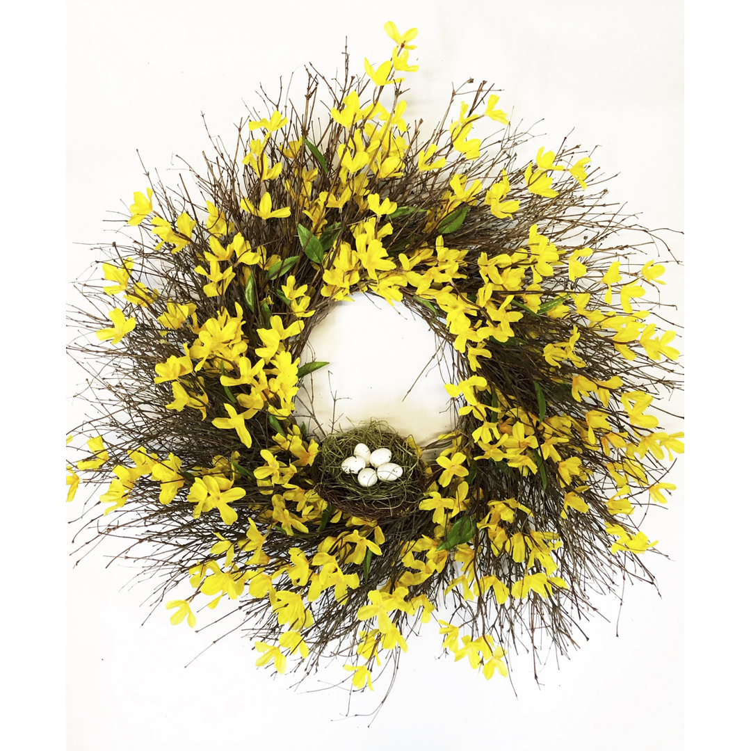 Handcrafted Faux 22'' Wreath August Grove®
