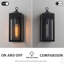 Applique murale d'extérieur Dusk To Dawn à 1 lumière H16 "unique et spectaculaire avec applique extérieure noire en verre transparent de style campagnard avec porche étanche pour garage-727194581
