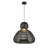 1-Light Wicker Outdoor Pendant Light, Coastal Boho Style Scalloped- Handwoven